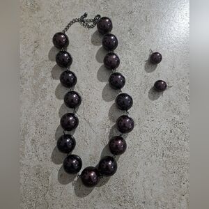 Elegant Pearl Necklace and Earring Set